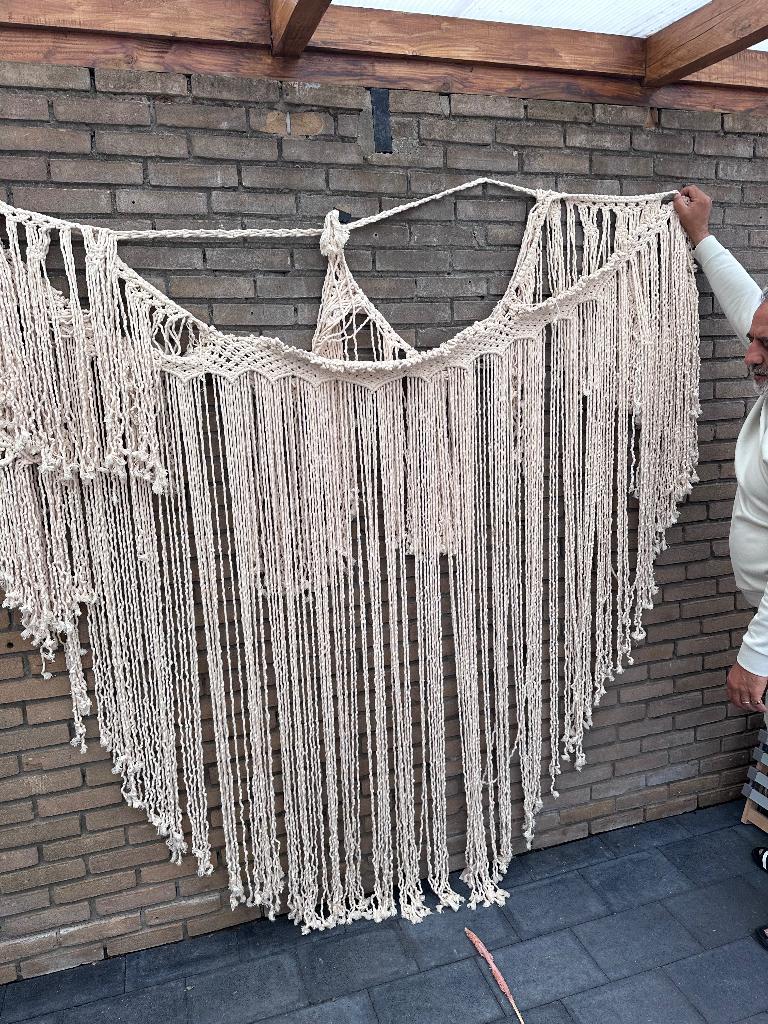Macrame wandkleed groot, Huis en Inrichting, Woonaccessoires | Wanddecoraties, Ophalen, Zo goed als nieuw