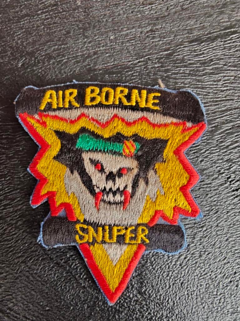 PATCH , 5th SFGrp MACV-SOG AIRBORNE SNIPER Patch , ussf ...v, Verzamelen, Ophalen of Verzenden, Landmacht, Amerika, Embleem of Badge