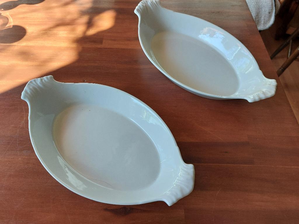Apilco 2 x grote witte ovenschaal | 2 maten, Verzenden