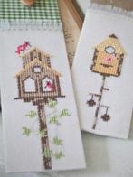 Borduurpatroon  Vogel huisjes   nr 6058, Hobby en Vrije tijd, Verzenden, Nieuw, Handborduren, Patroon