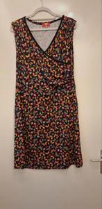 Tantilly jurk met vlinderprint - Maat L, Kleding | Dames, Zwart, Maat 42/44 (L), Ophalen of Verzenden, Zo goed als nieuw
