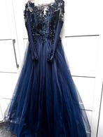 Prachtige Donkerblauwe Galajurk met Tule, Galajurk, Blauw, Ophalen of Verzenden, Zo goed als nieuw