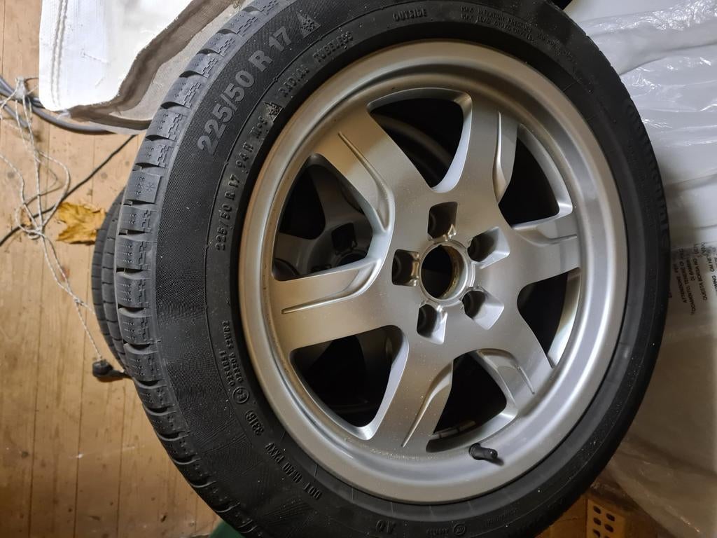 Audi A5 continental winter banden op velgen 225/50 R17, Ophalen of Verzenden, Gebruikt
