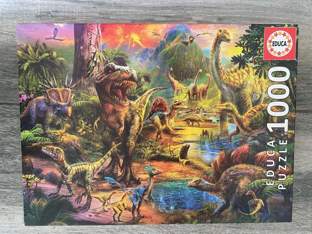 Educa puzzel Dinosaurus 1000 st, Ophalen, 500 t/m 1500 stukjes, Zo goed als nieuw, Legpuzzel