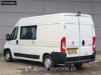 Peugeot Boxer 110pk Dubbel Cabine L2H2 Trekhaak Airco Cruise, Auto's, Stof, Gebruikt, Euro 6, 4 cilinders