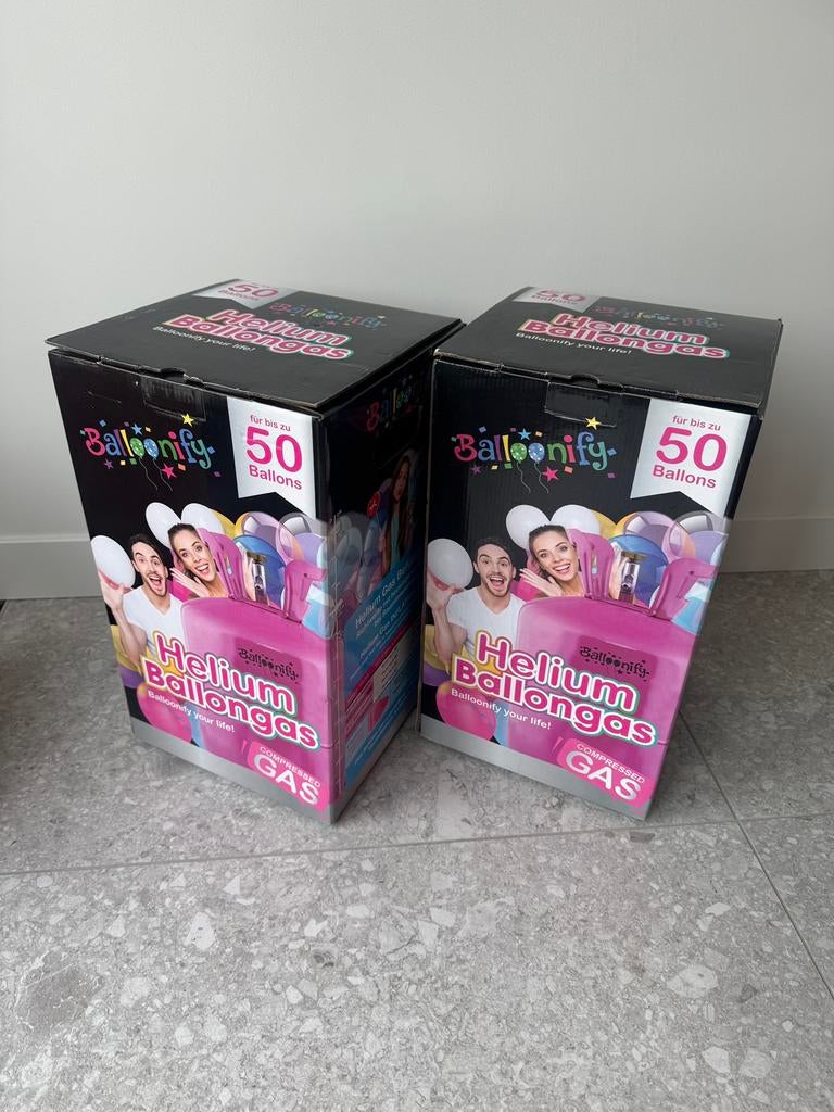 2 stuks Balloonify Helium Tank voor 50 ballonnen, Hobby en Vrije tijd, Feestartikelen, Ophalen, Nieuw, Versiering, Overige