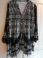 Isla ibiza jurkje zwart wit L, Kleding | Dames, Jurken, Maat 38/40 (M), Verzenden, Zwart, Zo goed als nieuw