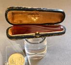 Sigarenpijp Barnsteen / Amber, 7,2 cm, merk 'RK Premier', Verzenden, Gebruikt, (Water)pijp