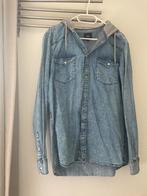 Stoere Clockhouse spijkerblouse met capuchon - Maat XL, Ophalen of Verzenden, Zo goed als nieuw, Blauw, Halswijdte 43/44 (XL)