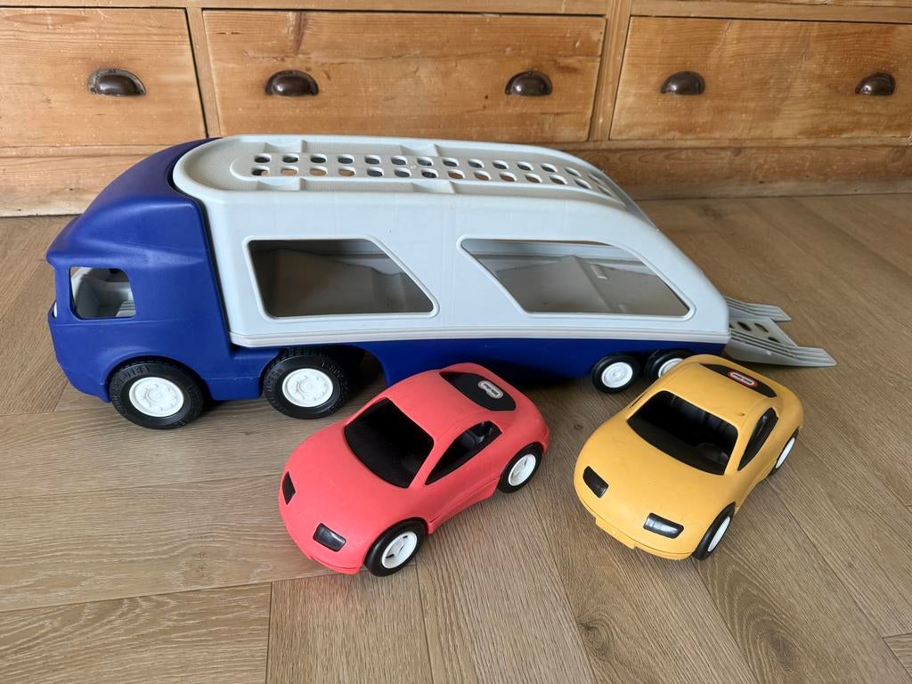 Little Tikes autotransporter met 2 auto's, Ophalen, Zo goed als nieuw