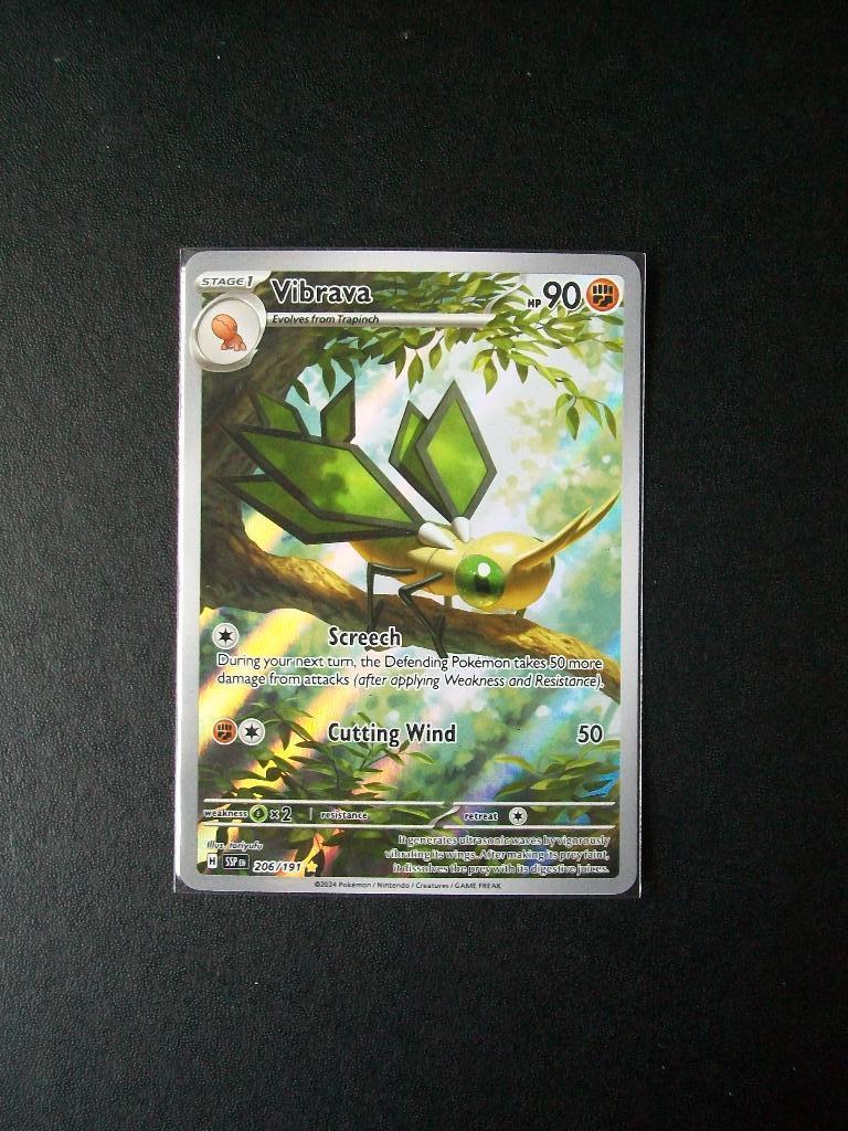 9975: Nieuwe Pokemon Kaart Secret VIBRAVA HP 90 (206/191), Verzenden, Nieuw, Losse kaart, Foil