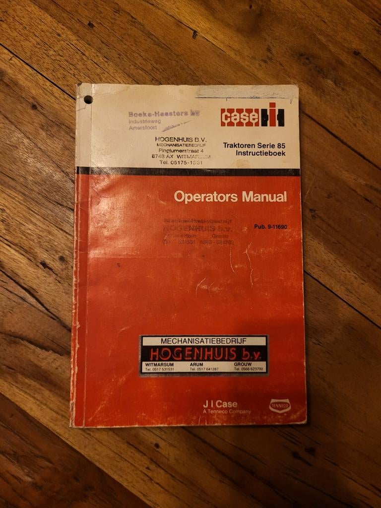 tractor trekker Case IH serie 85 instructieboek IHC, Ophalen of Verzenden