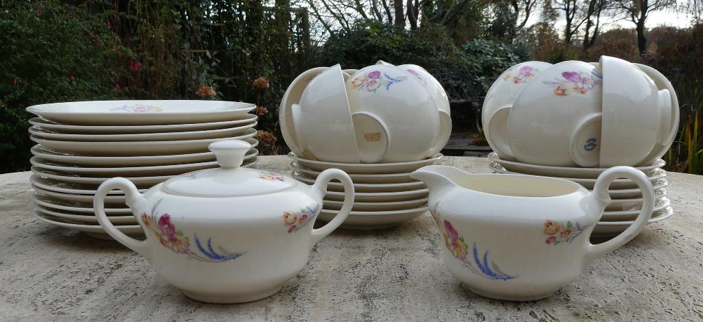 Mosa Tulpen servies Ontbijtborden Kop en Schotels + Roomstel, Ophalen of Verzenden