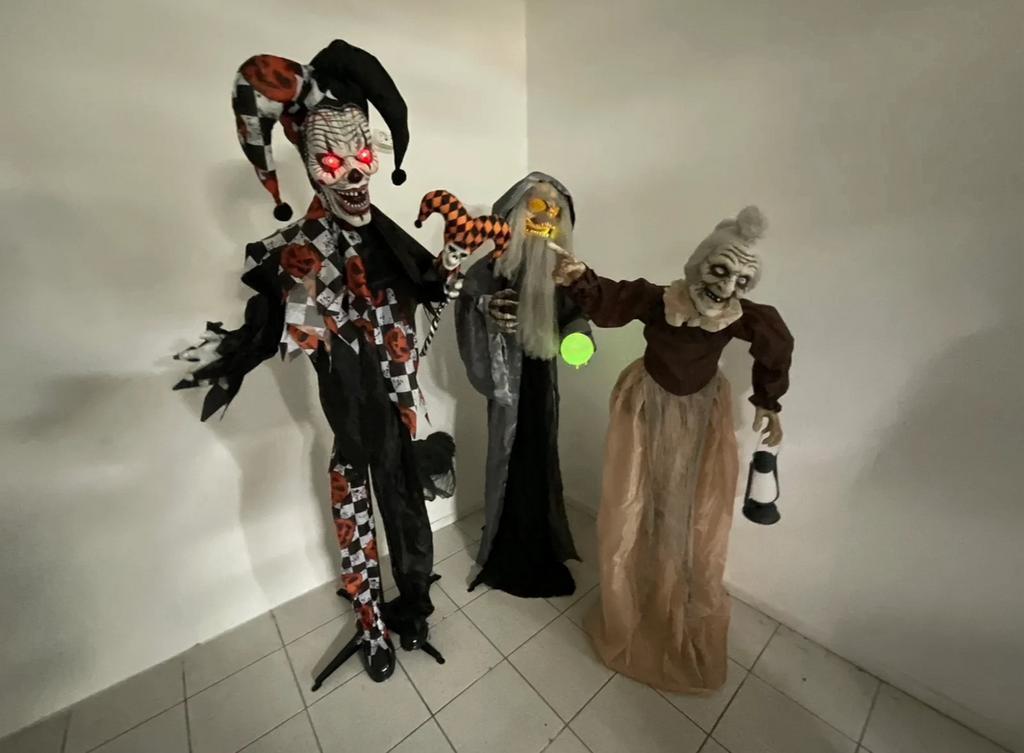 Set van 3 animatronic halloween poppen, Ophalen, Zo goed als nieuw, Halloween of Griezel
