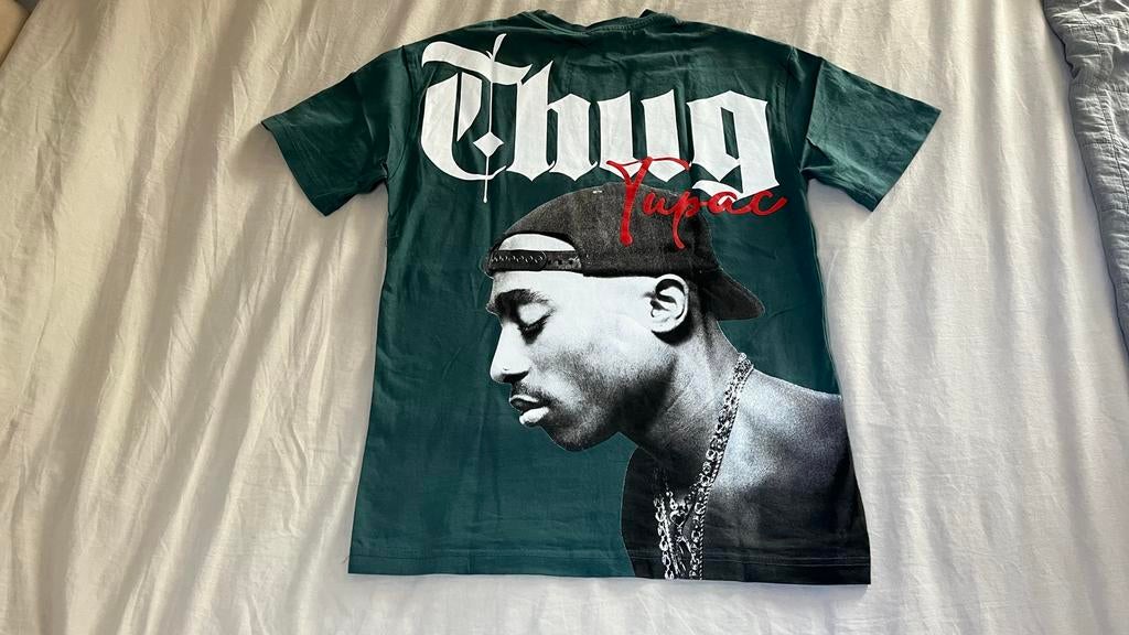 Thug Life Tupac Shakur / 2Pac T-shirt Groen, Ophalen of Verzenden, Zo goed als nieuw, Groen