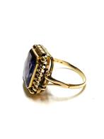 14k gouden ring met een amethist, -, 19 tot 20, -, Ophalen of Verzenden