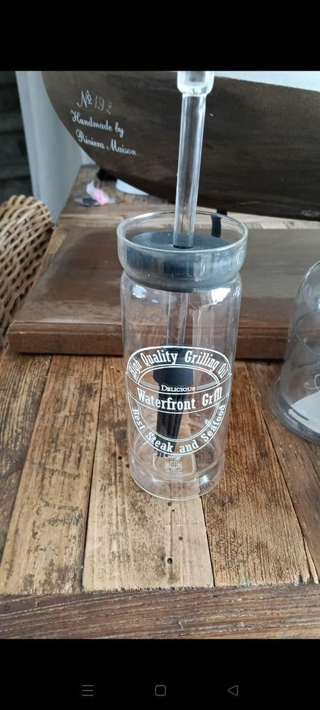 Olie fles met kwastje Riviera Maison, Ophalen of Verzenden