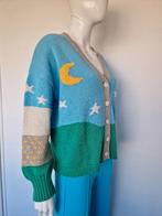 Aldo Martins vest. Sterren & maan. Maat 40. Kleurrijk design, Maat 38/40 (M), Aldo Martins, Blauw, Nijmegen
