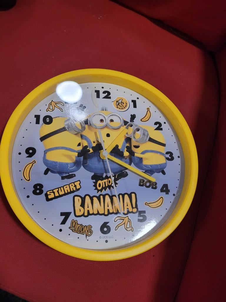 Minions klok clock stuart otto bob banana!, Ophalen of Verzenden