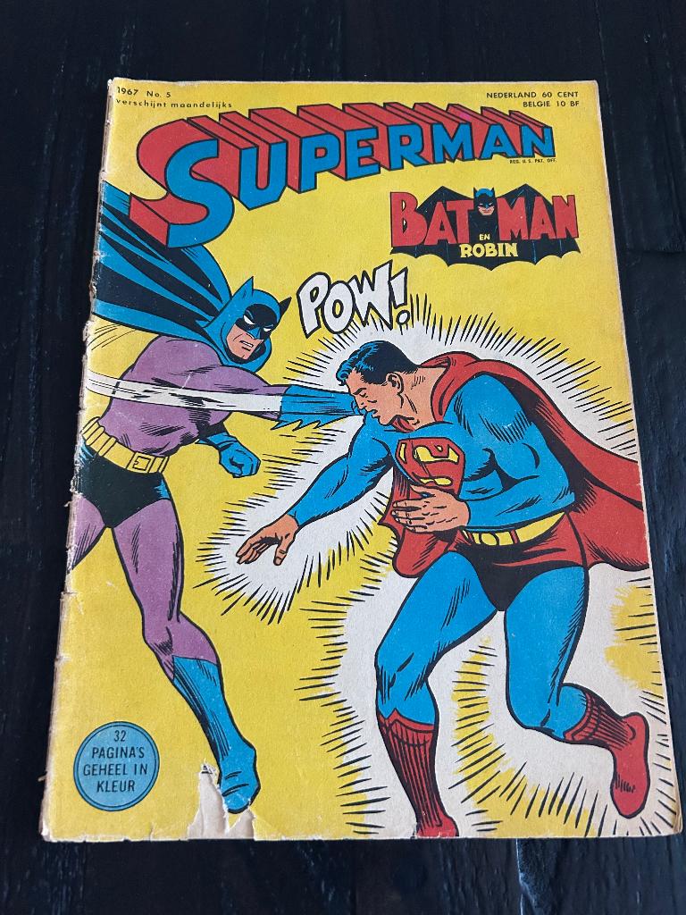 Superman  batman en robin comic 1967 nl. 5, Europa, Vanderhout, Ophalen, Gelezen
