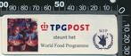 Sticker: TPG Post - Steunt het World Food Programme, Verzamelen, Ophalen of Verzenden, Zo goed als nieuw, Bedrijf of Vereniging