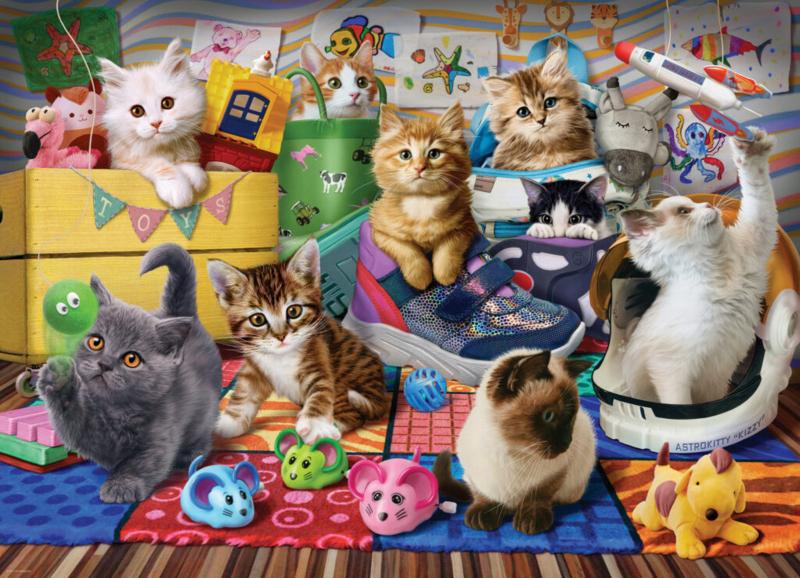 Eurographics - Kittens Playtime - 500XL stukjes, Ophalen of Verzenden, 500 t/m 1500 stukjes, Nieuw, Legpuzzel