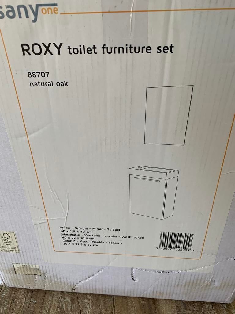 Toiletmeubel met losse spiegel, Ophalen, Nieuw