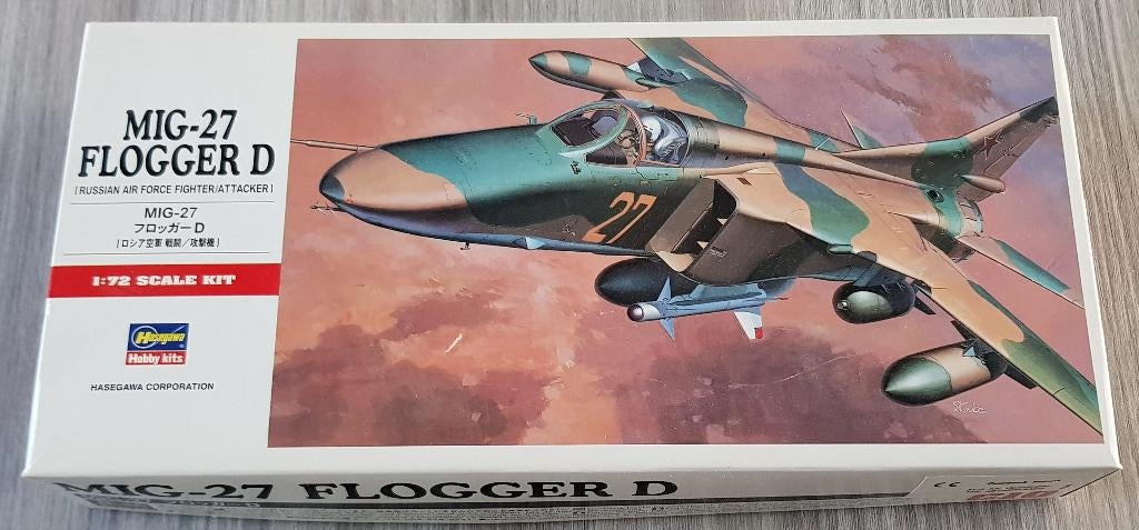 MIG 27 Flogger D, Hasegawa 1:72, Nieuw, Ophalen of Verzenden, Vliegtuig, Hasegawa