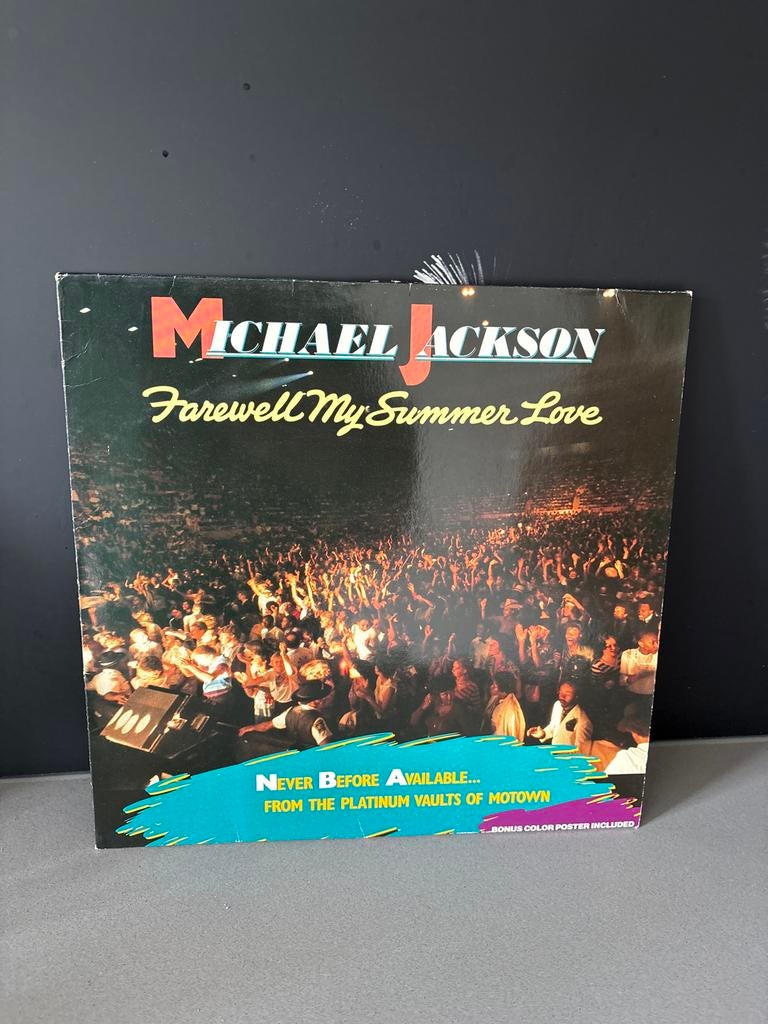 Michael Jackson - Farewell My Summer Love vinyl LP, Cd's en Dvd's, Vinyl | Pop, Gebruikt, Inclusief poster, 1980 - 1989, Ophalen of Verzenden