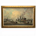 Johannes Petrus Molenaar (1914-1989) Op de Maas, Antiek en Kunst, Kunst | Schilderijen | Klassiek, Ophalen of Verzenden