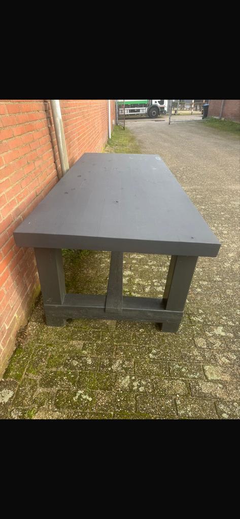 Stoere hardhouten buiten tafel!, Tuin en Terras, Tuintafels, Gebruikt, Rechthoekig, Hout, Ophalen