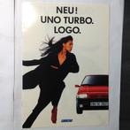 Fiat Uno Turbo ie kat folder Duits 8 blz 1989, Ophalen of Verzenden, Nieuw, Overige merken