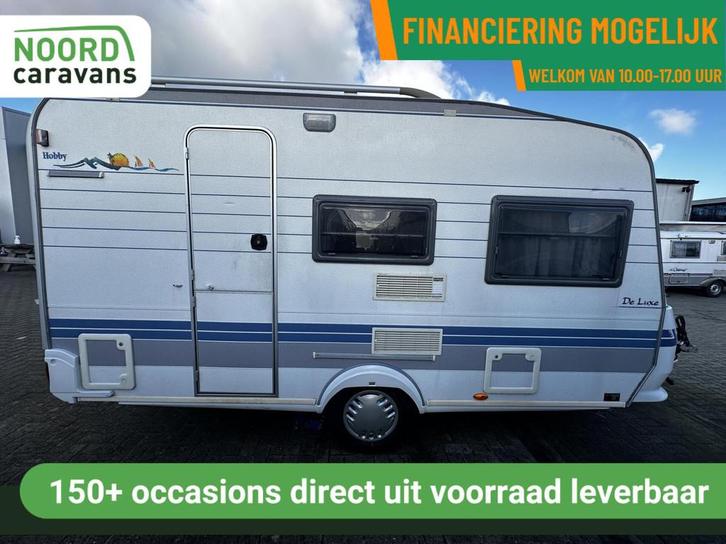 Hobby 400 SF DE LUXE DWARSBED,TOILET,TREINZIT, FIETSENDRAGER, Caravans en Kamperen, Caravans, Bedrijf, tot en met 4, 750 - 1000 kg
