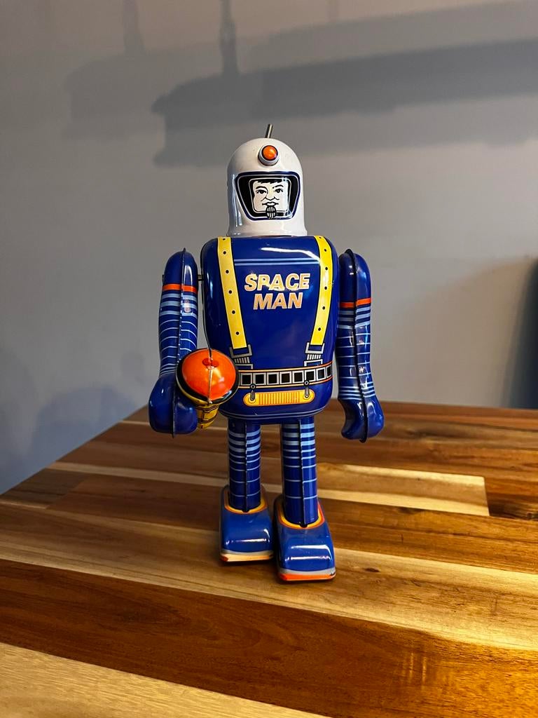 Vintage Space Man Blikken Robot Speelgoed -replica, Ophalen of Verzenden, Zo goed als nieuw