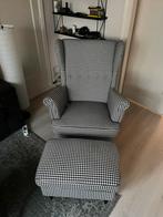 IKEA Strandmon fauteuil & voetenbank, Ophalen, Zo goed als nieuw, 75 tot 100 cm, 50 tot 75 cm