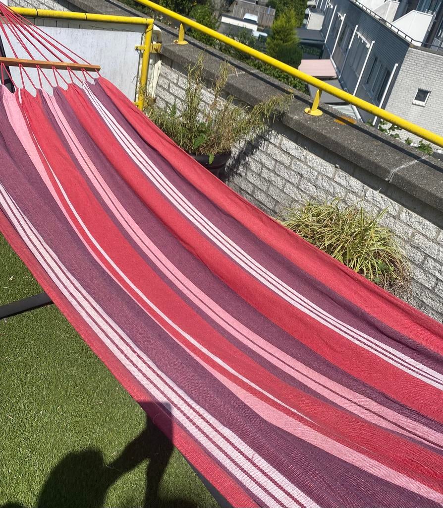 Hangmat met standaard, Tuin en Terras, Hangmatten, Gebruikt, Eenpersoons, Met standaard, Buiten, Ophalen