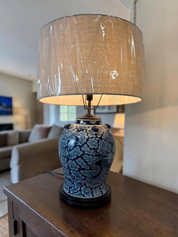 vintage Chinese keramieken tafellamp / lampadaire, Antiek en Kunst, Antiek | Lampen, Ophalen