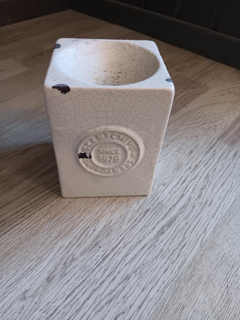 Scentchips brander - Zelf schoonmaken, Vintage, Gebruikt, Ophalen of Verzenden, Wit