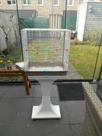 vogelkooi op standaard, Dieren en Toebehoren, Ophalen of Verzenden, Zo goed als nieuw, Metaal, Vogelkooi