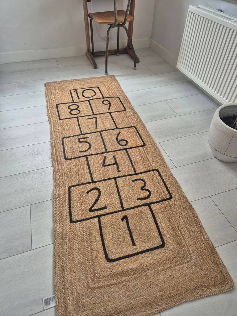 Vloerkleed Hinkelbaan Jute 70x200 cm, Huis en Inrichting, Stoffering | Tapijten en Kleden, Ophalen, Bruin, 50 tot 100 cm, Zo goed als nieuw