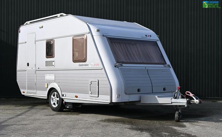 Kip Celebration 41 TDB Mover Fietsdrager Voortent BOVAG 24, Caravans en Kamperen, Caravans, Bedrijf, tot en met 4, 750 - 1000 kg