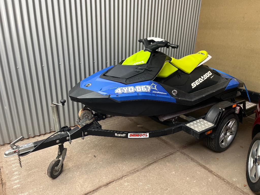 Waterscooter Seadoo Spark 2020 (86 uur) met trailer nw staat, Watersport en Boten, Jetski's en Waterscooters, Ophalen of Verzenden