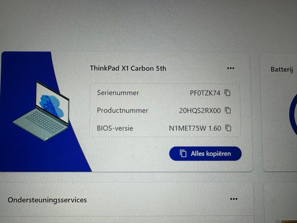 Lenovo ThinkPad X1 Carbon (5th Gen) Laptop, Computers en Software, Windows Laptops, 2 tot 3 Ghz, Qwerty, 8 GB, Refurbished