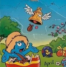 SMURFEN - Naturi Smurf in Paasei, Ophalen of Verzenden, Nieuw, Overige Smurfen, Poppetje, Figuurtje of Knuffel