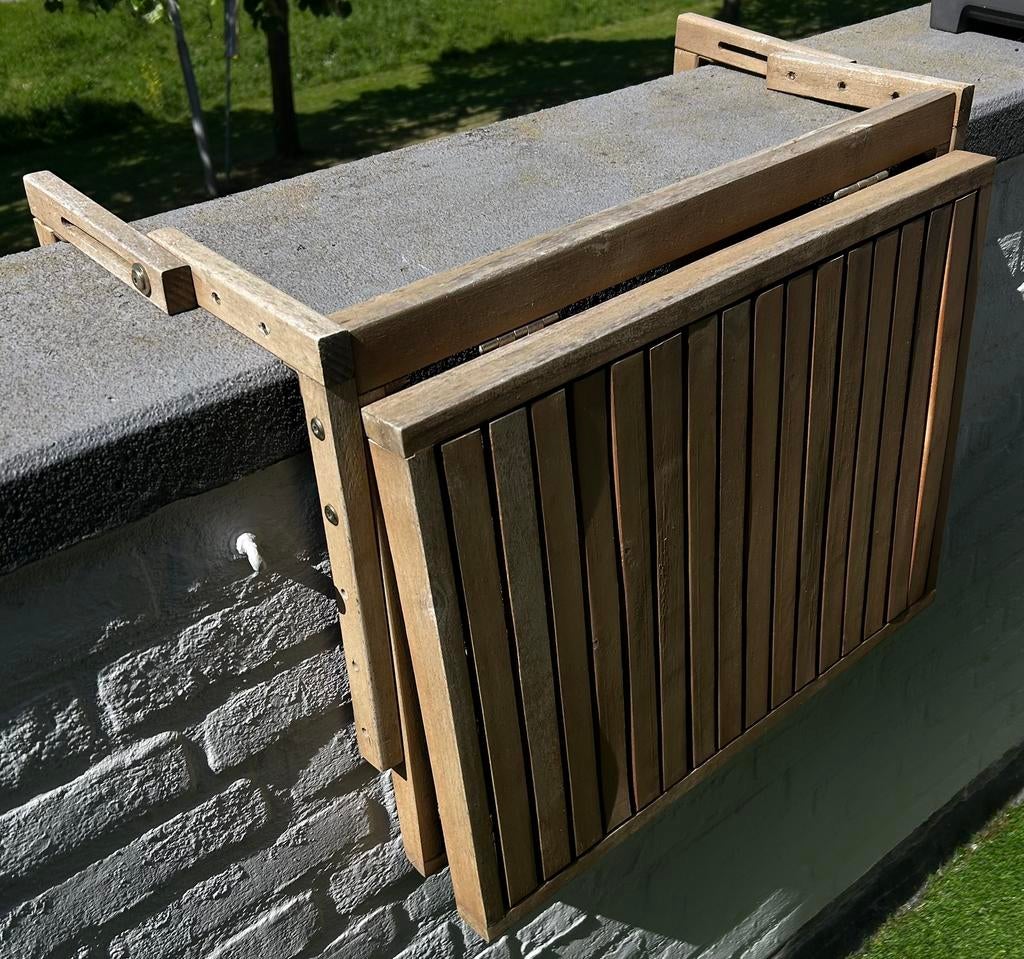 GRATIS balkontafel, Ophalen, Gebruikt, Rechthoekig, Hout