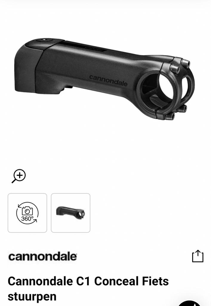 Cannondale C1 Conceal Stem 70mm (stuurpen) - Nieuw in doos, Fietsen en Brommers, Fietsonderdelen, Stuur, Nieuw, Ophalen of Verzenden