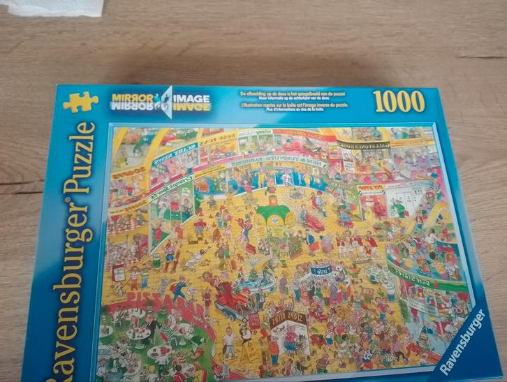 Ravensburger Mirror Image puzzel 1000 stukjes winkelcentrum, Hobby en Vrije tijd, Denksport en Puzzels, Zo goed als nieuw, 500 t/m 1500 stukjes