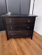 Ikea Hemnes 3 ladekast / commode zwart bruin, Ophalen, Gebruikt, 100 tot 150 cm, 3 of 4 laden