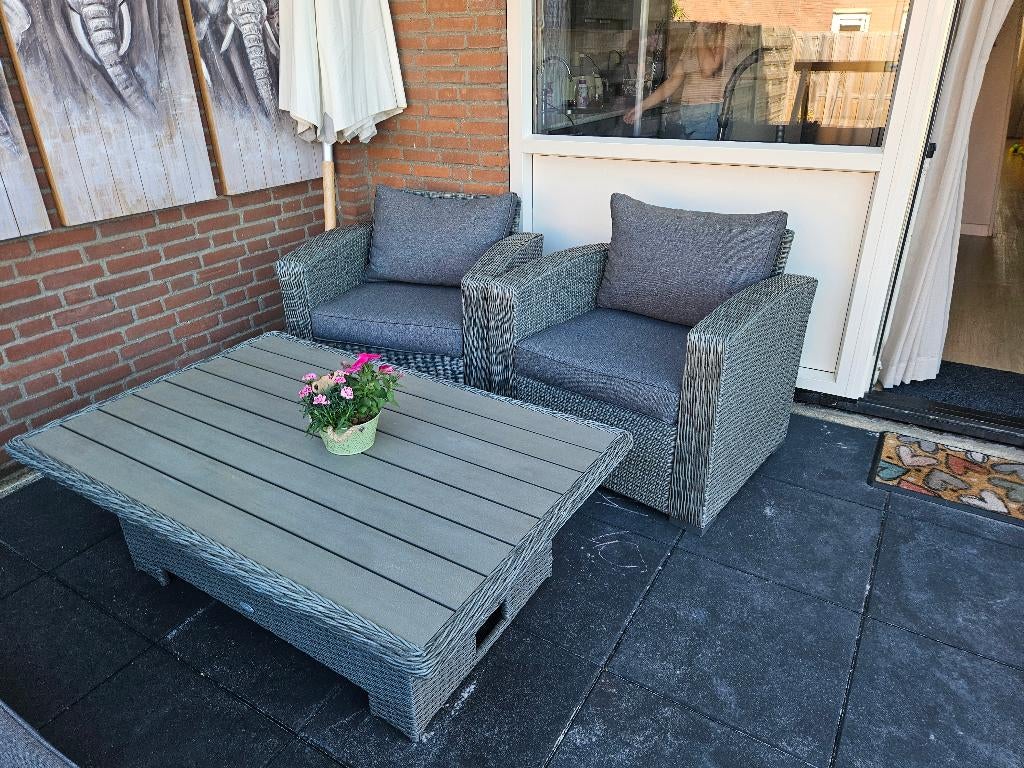 Loungeset STAVERN, 5 zitplaatsen, Aluminium, Ophalen of Verzenden, Zo goed als nieuw