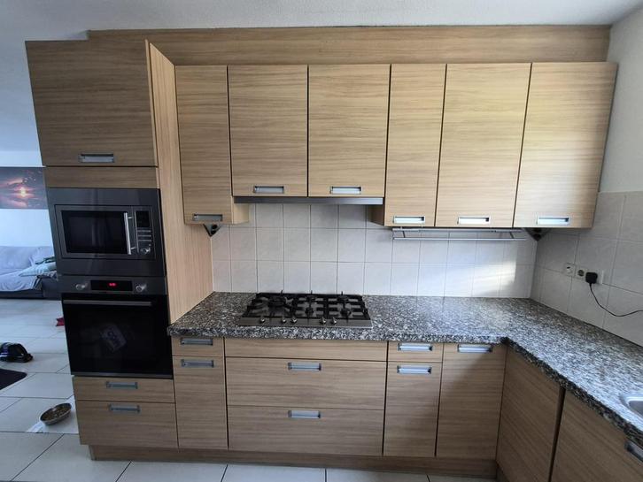 Complete Keuken met Apparatuur + Graniet Blad, Huis en Inrichting, Keuken | Complete keukens, Zo goed als nieuw, Hoekkeuken, Graniet of Steen